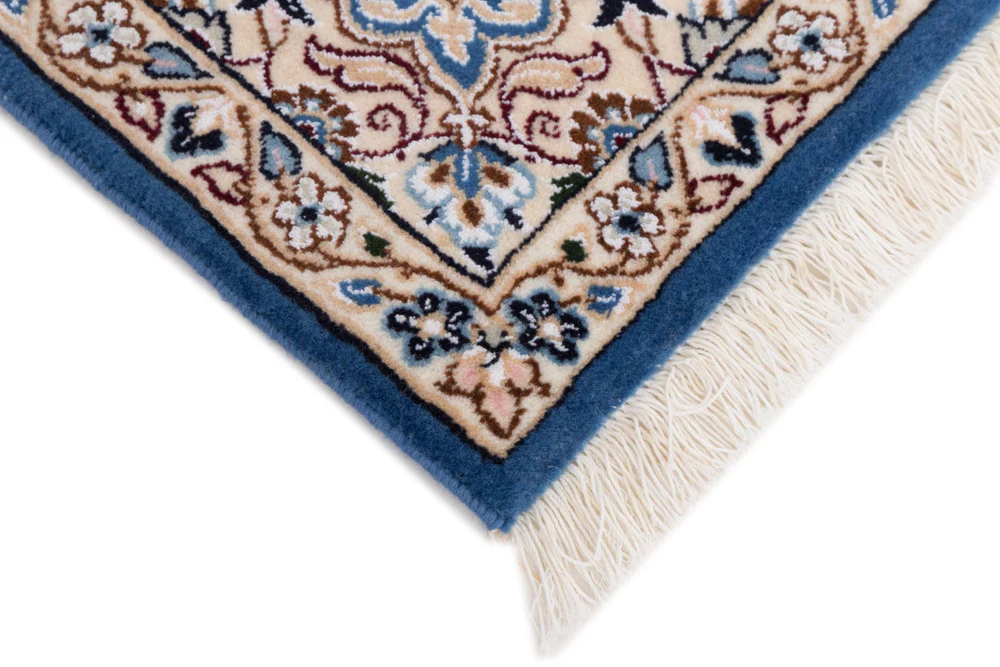 Perserteppich - Nain - 90 x 60 cm - blau - Image 6