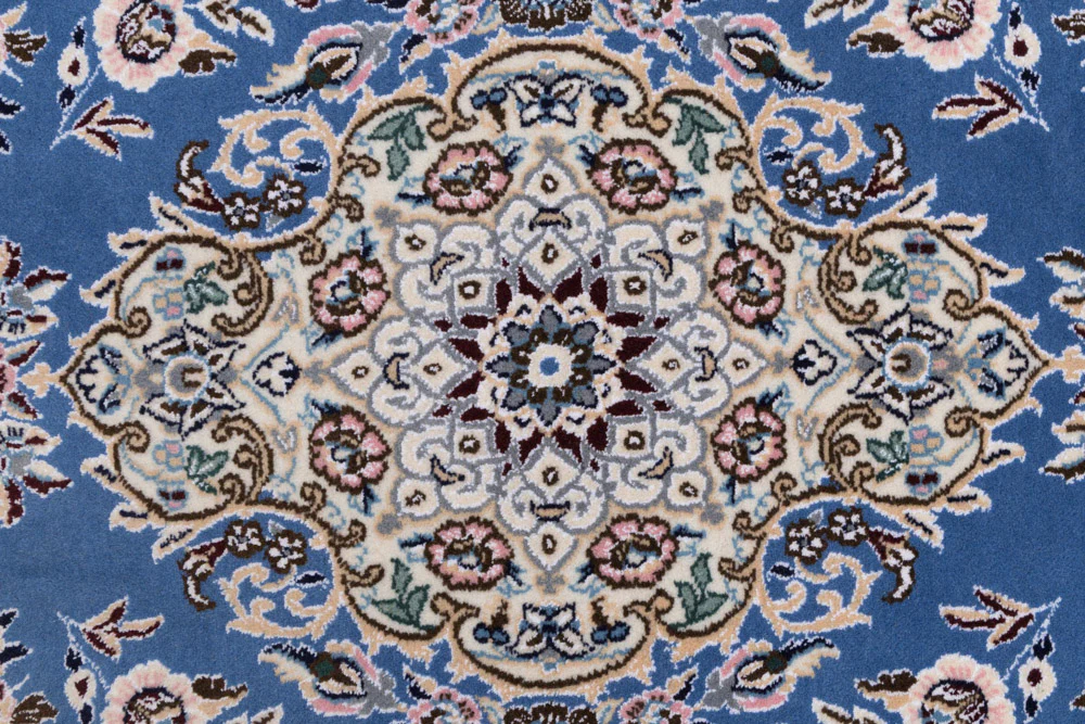 Perserteppich - Nain - 90 x 60 cm - blau - Image 7