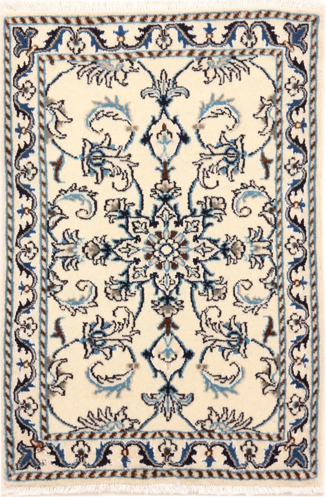 Perserteppich - Nain - 90 x 60 cm - creme
