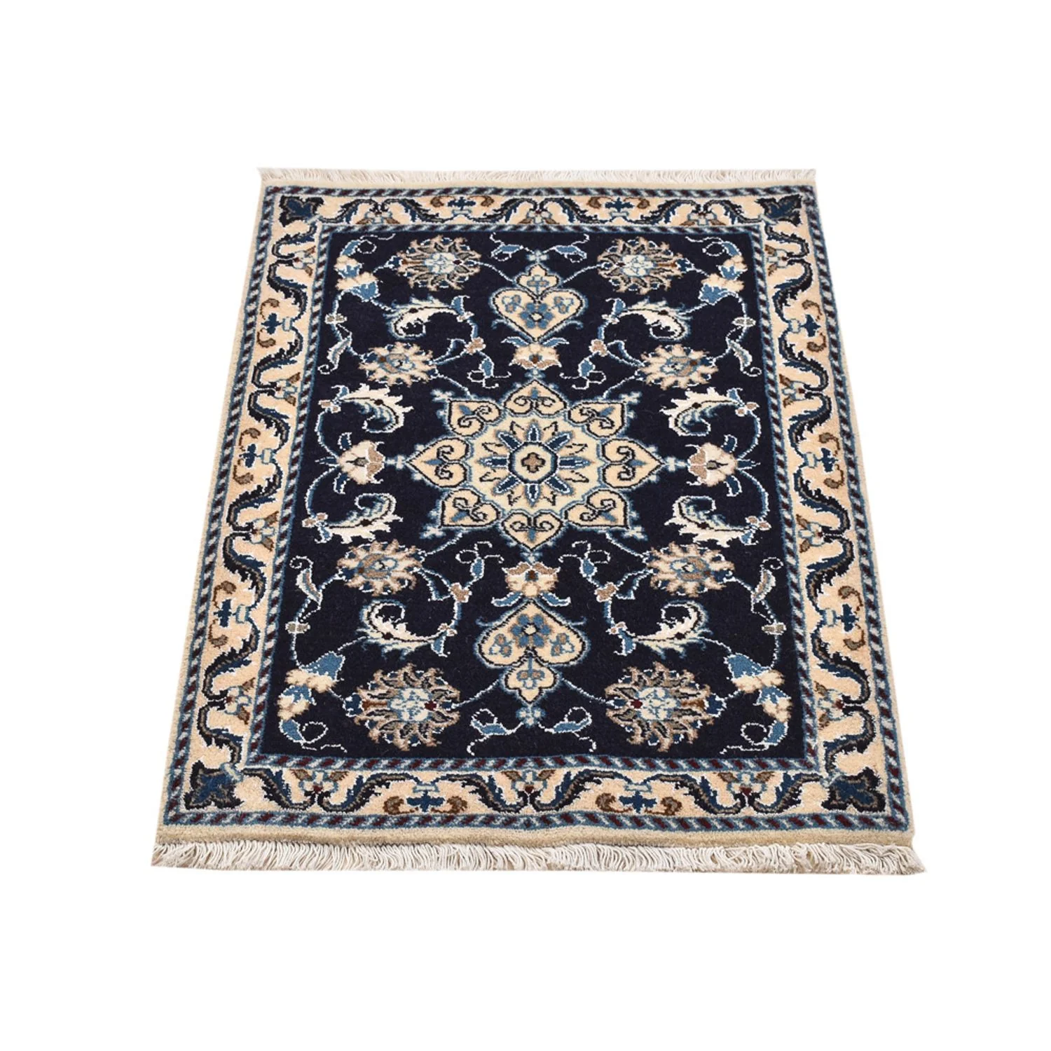 Perserteppich - Nain - 90 x 60 cm - dunkelblau - Image 4