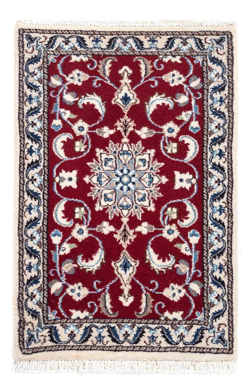 Perserteppich - Nain 90 x 60 cm - dunkelrot