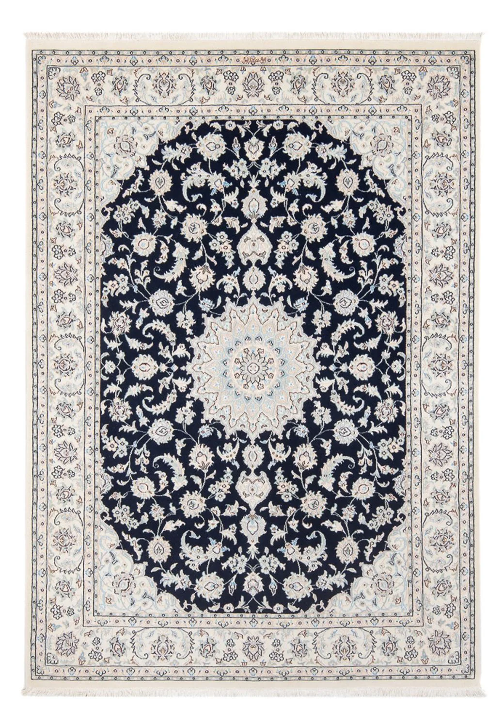 Perserteppich - Nain - Premium - 205 x 148 cm - dunkelblau