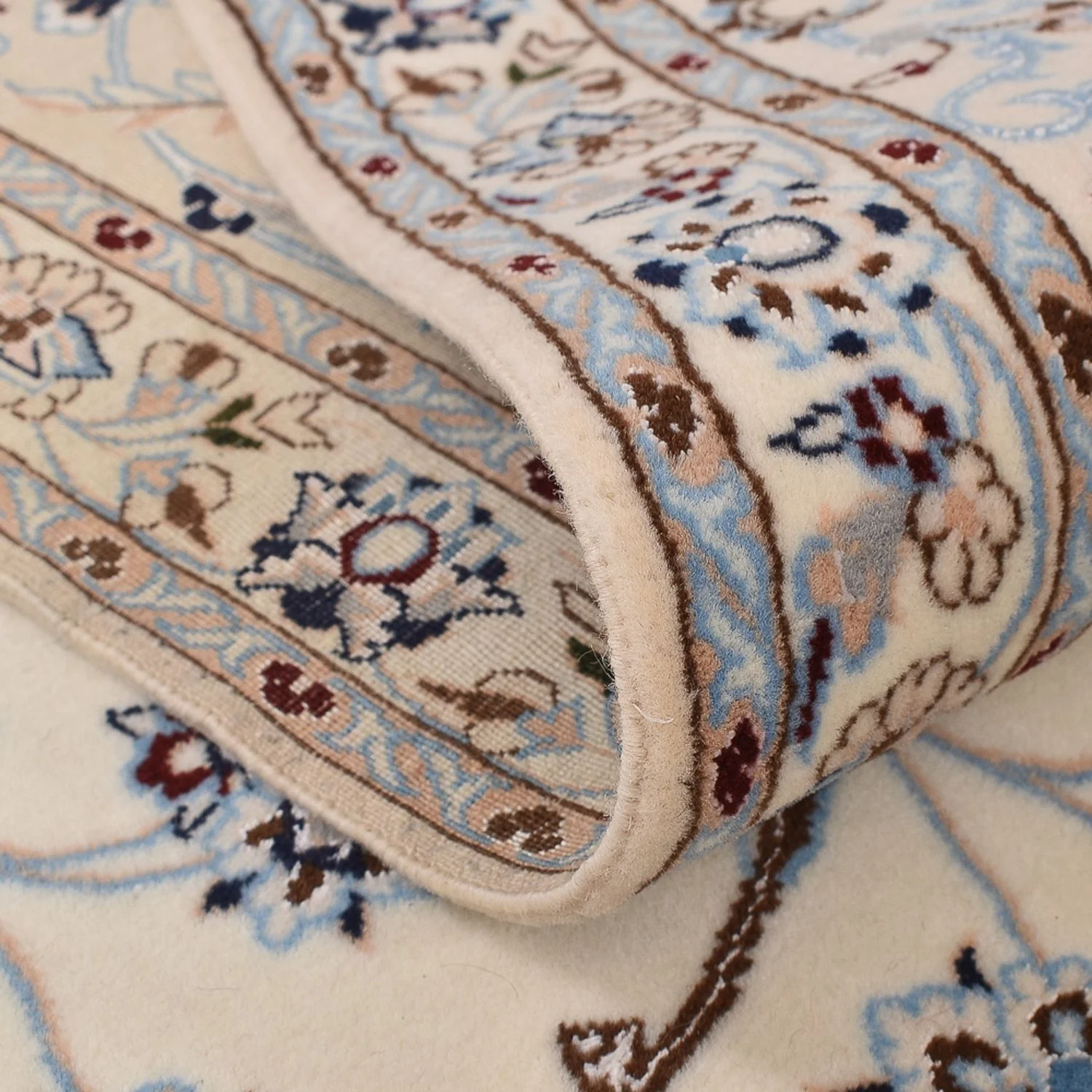 Perserteppich - Nain - Premium - 255 x 210 cm - hellgrau - Image 4