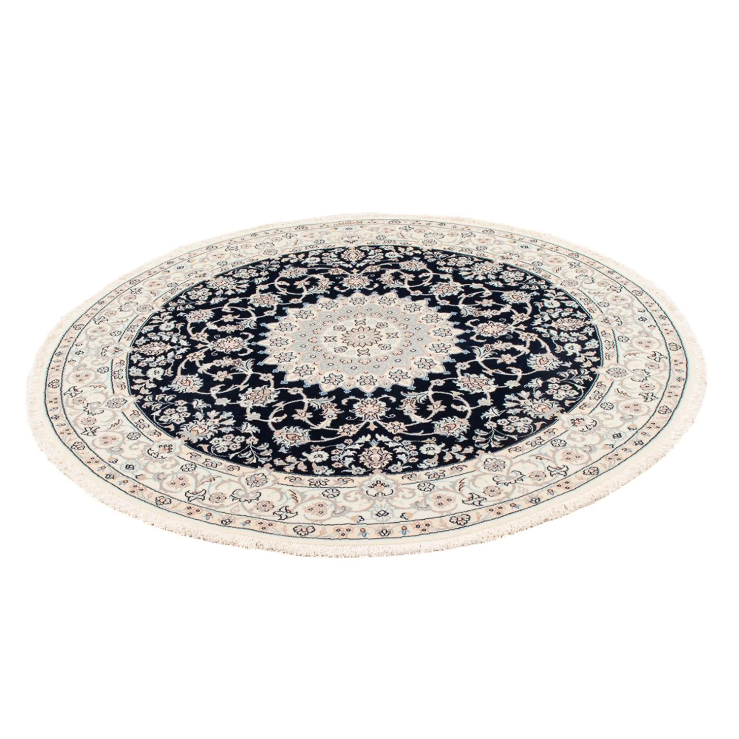 Perserteppich - Nain - Premium rund - 150 x 150 cm - dunkelblau - Image 5
