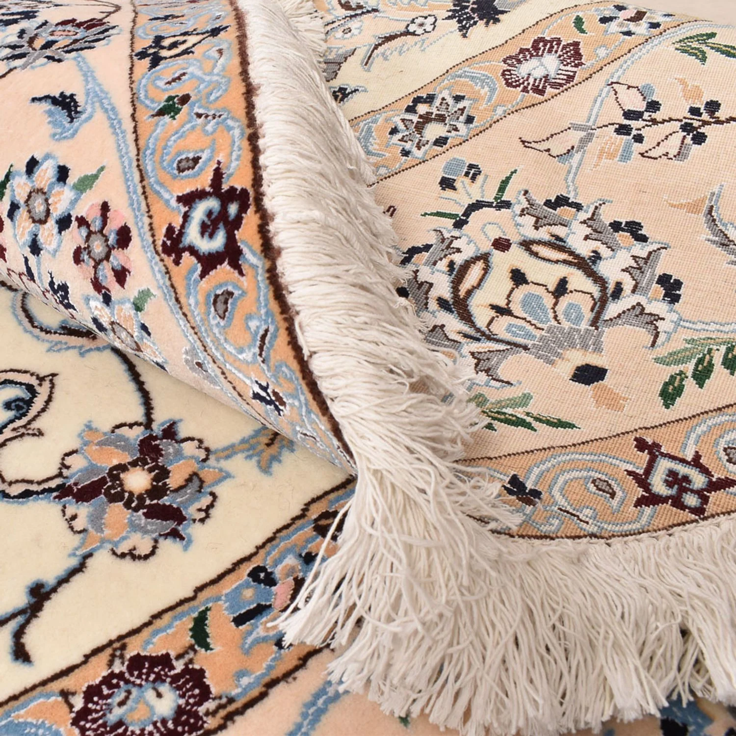 Perserteppich - Nain - Premium rund - 252 x 252 cm - creme - Image 3