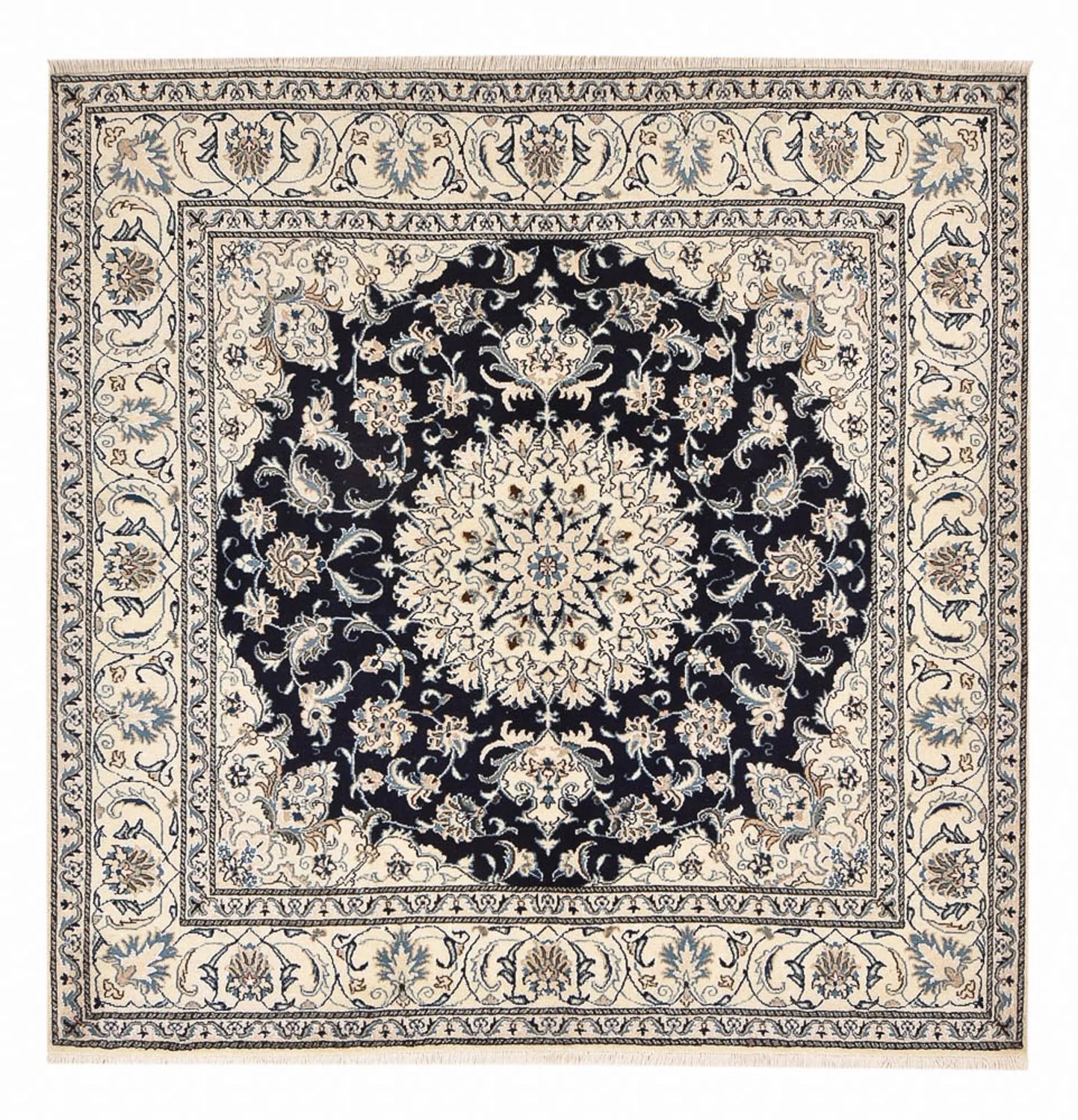 Perserteppich - Nain quadratisch - 198 x 193 cm - dunkelblau