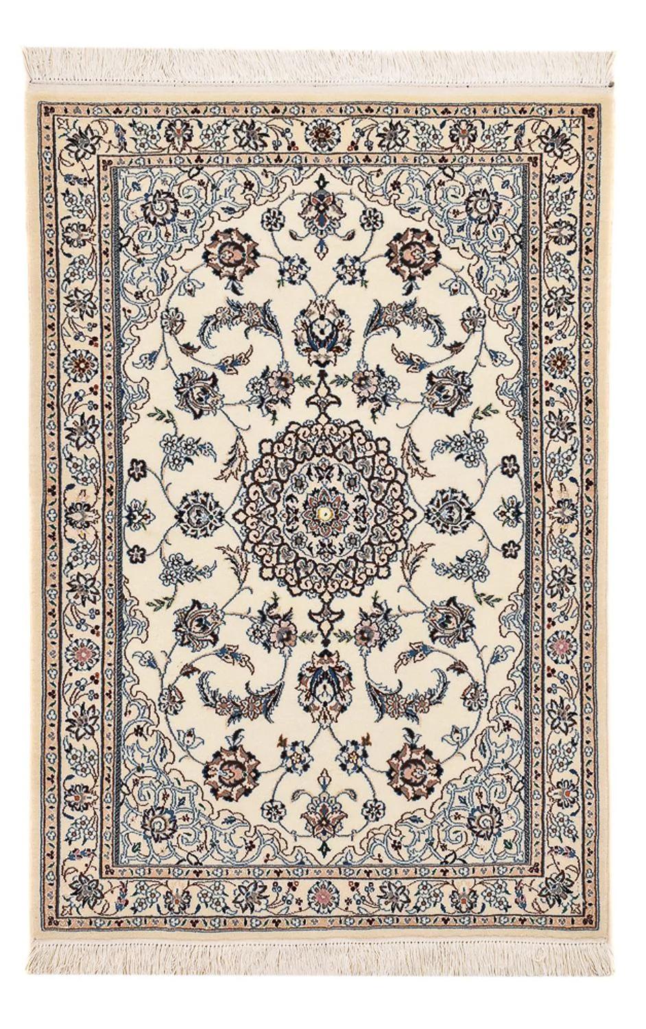 Perserteppich - Nain - Royal - 108 x 72 cm - hellgrau