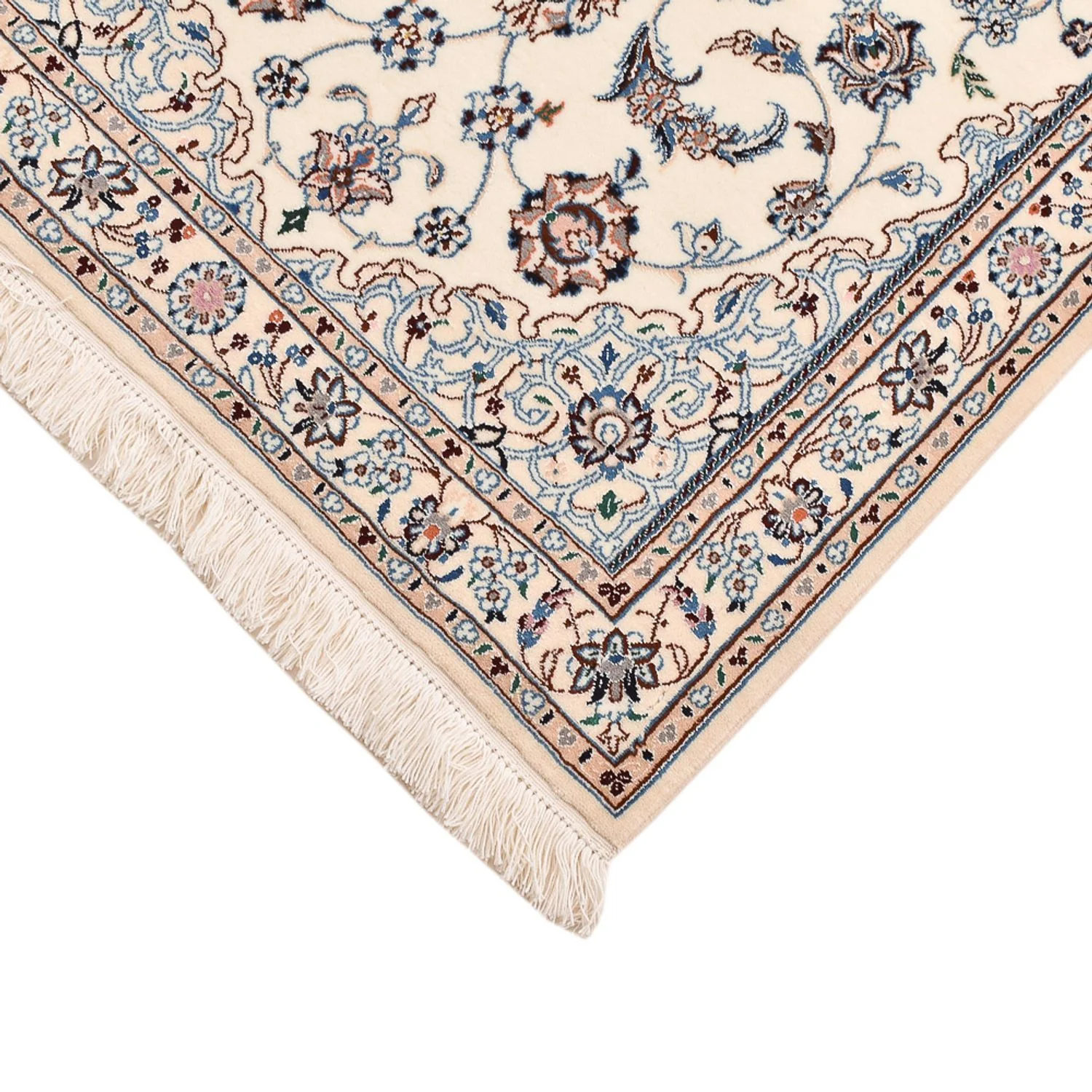 Perserteppich - Nain - Royal - 108 x 72 cm - hellgrau - Image 2