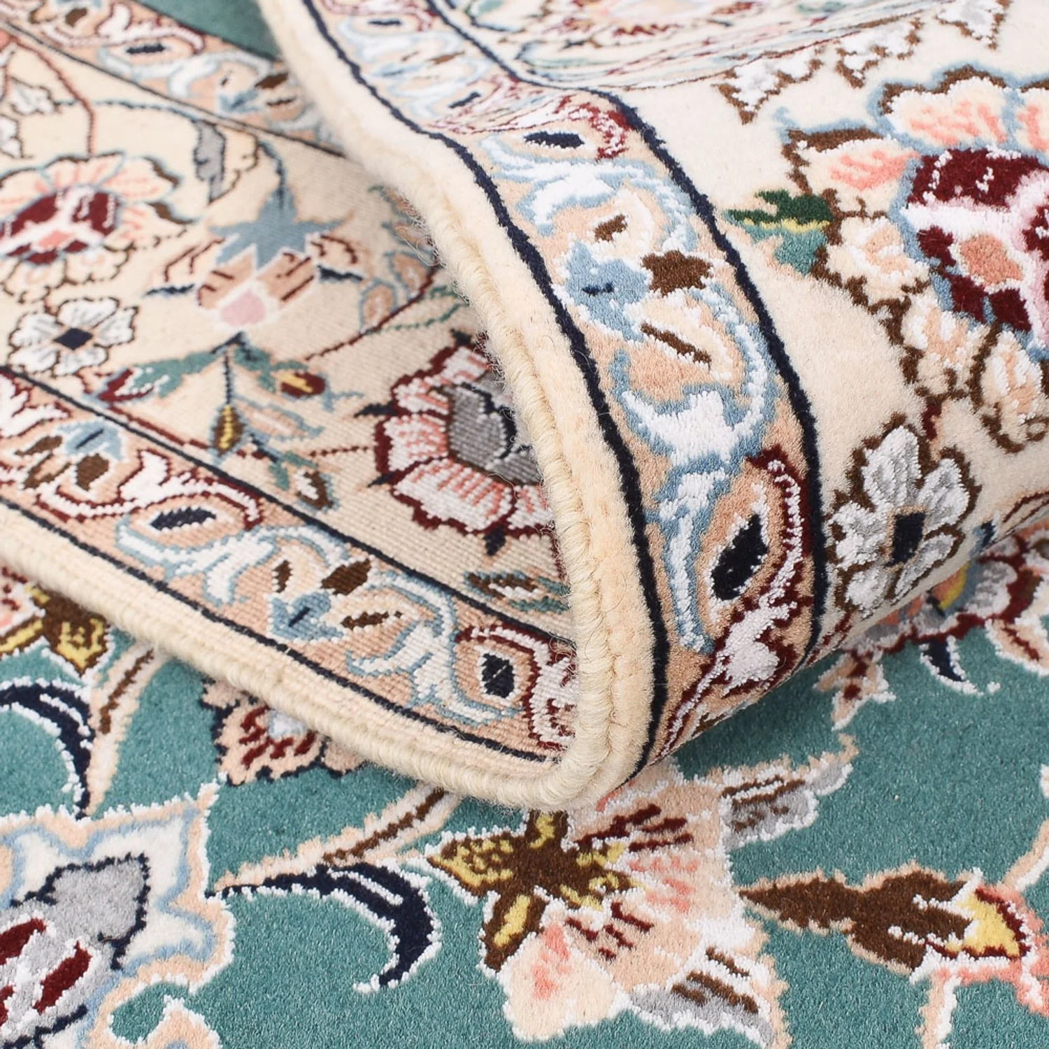Perserteppich - Nain - Royal - 203 x 127 cm - grün - Image 4