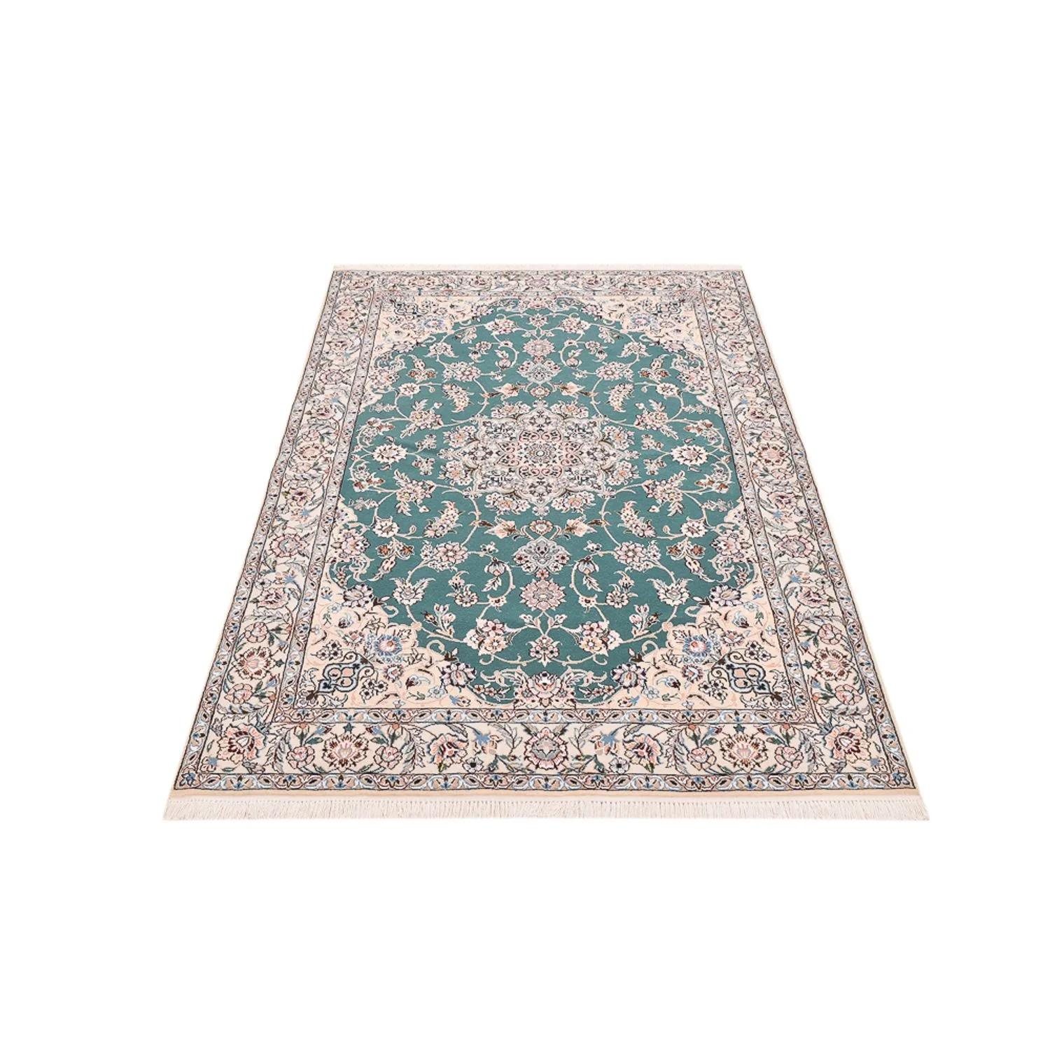 Perserteppich - Nain - Royal - 203 x 127 cm - grün - Image 5