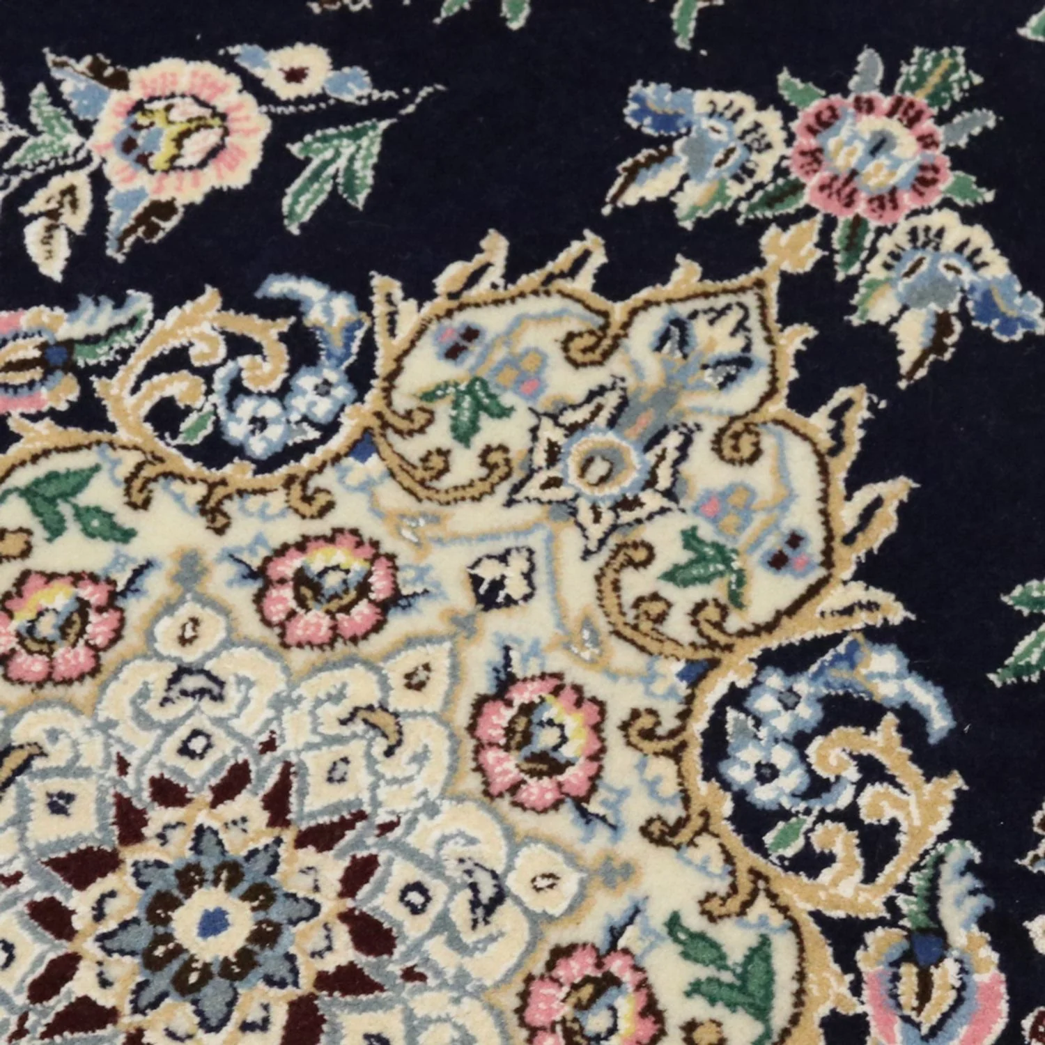 Perserteppich - Nain - Royal - 90 x 60 cm - dunkelblau - Image 2