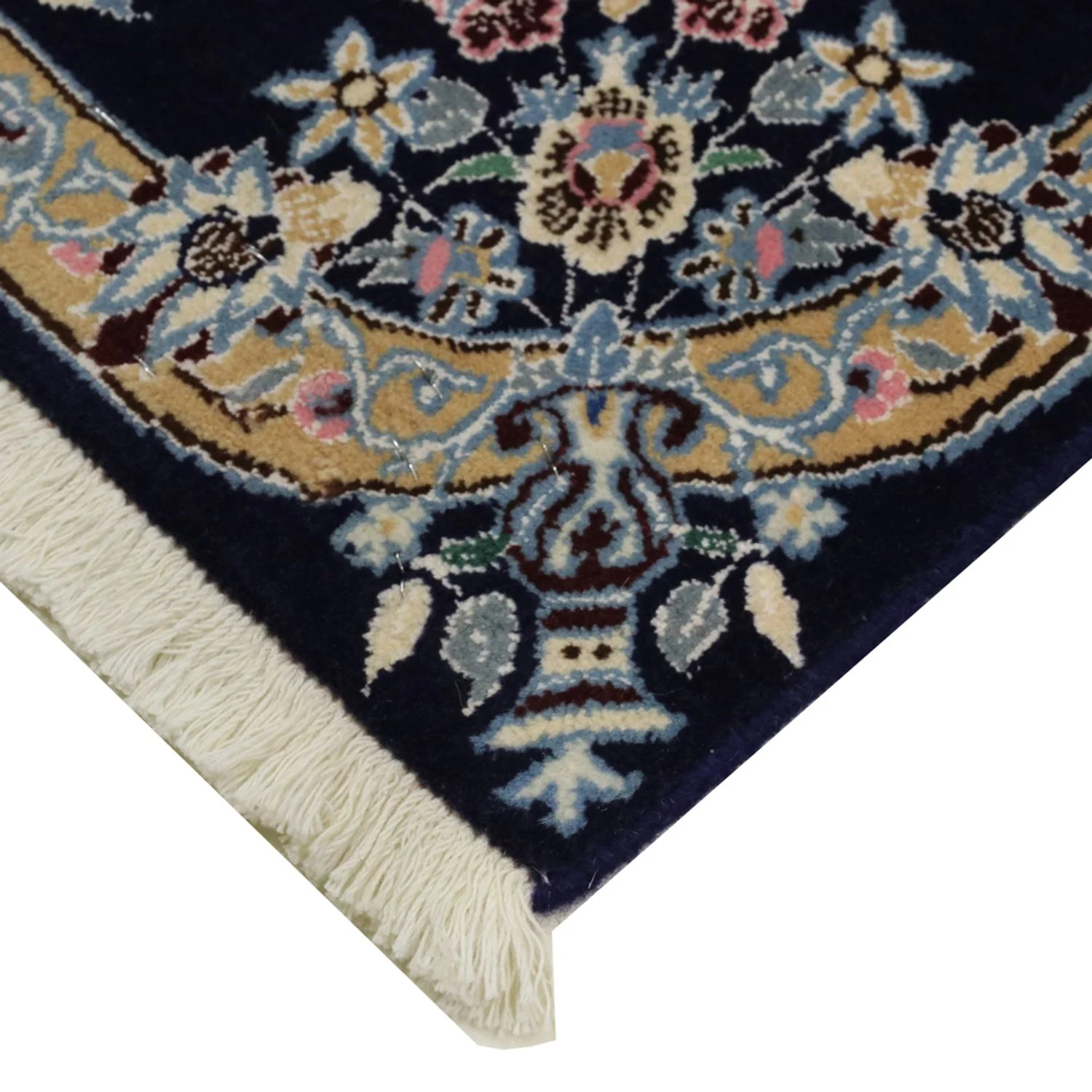 Perserteppich - Nain - Royal - 90 x 60 cm - dunkelblau - Image 3