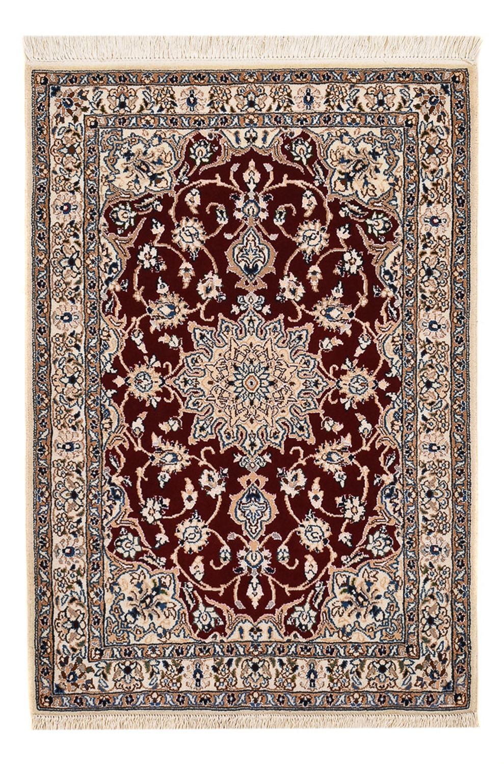 Perserteppich - Nain - Royal - 94 x 63 cm - dunkelrot
