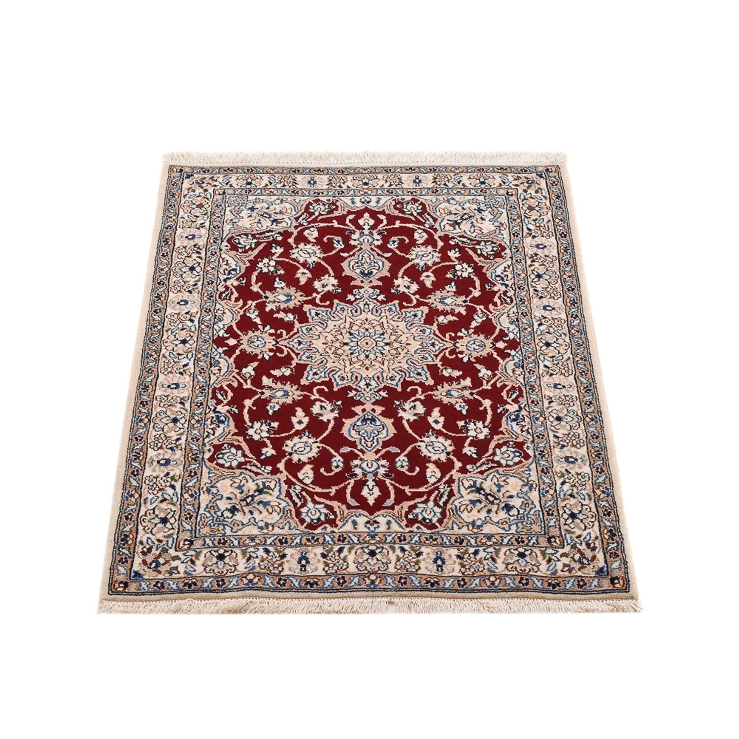 Perserteppich - Nain - Royal - 94 x 63 cm - dunkelrot - Image 5