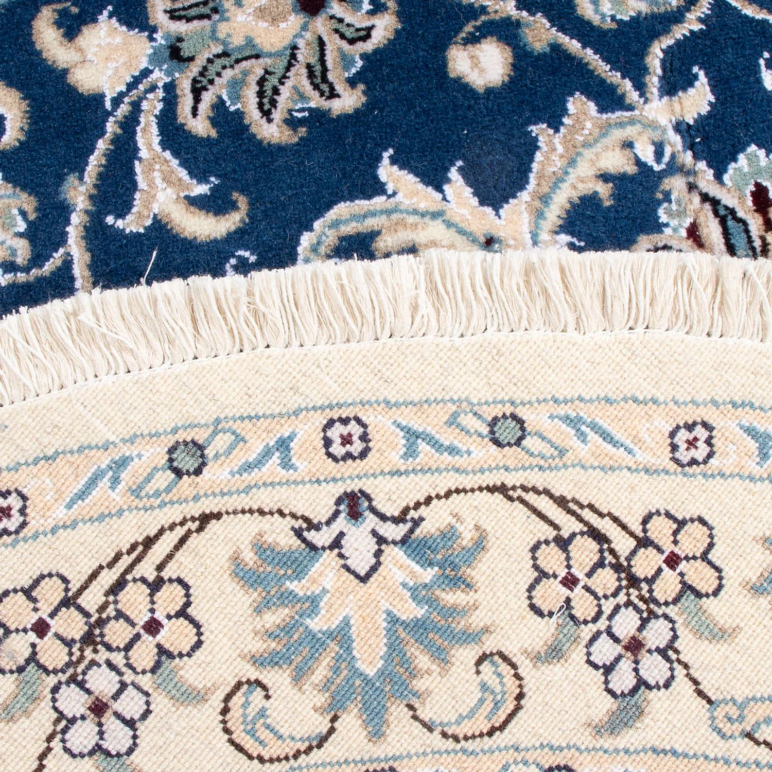 Perserteppich - Nain rund - 150 x 150 cm - blau - Image 4