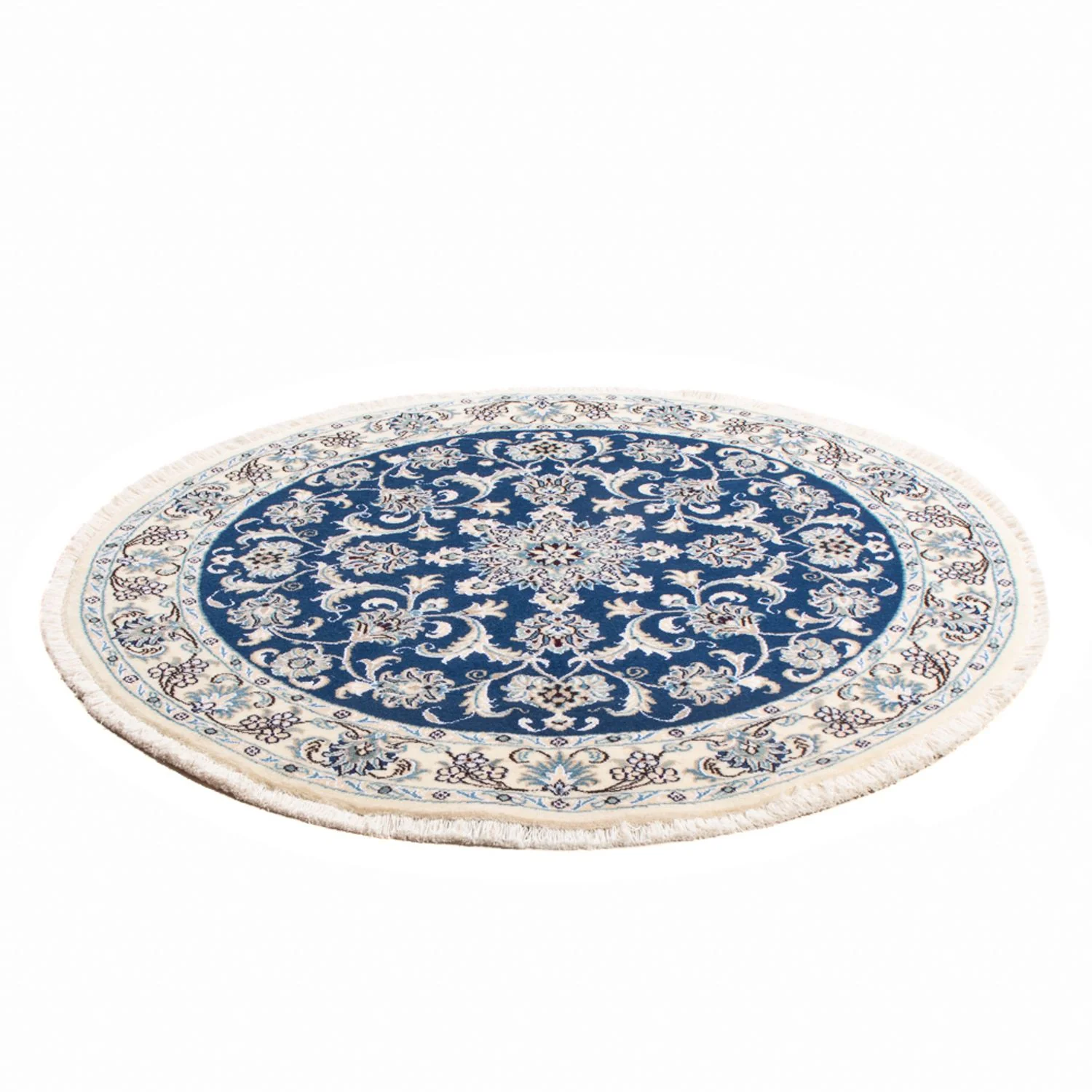 Perserteppich - Nain rund - 150 x 150 cm - blau - Image 5