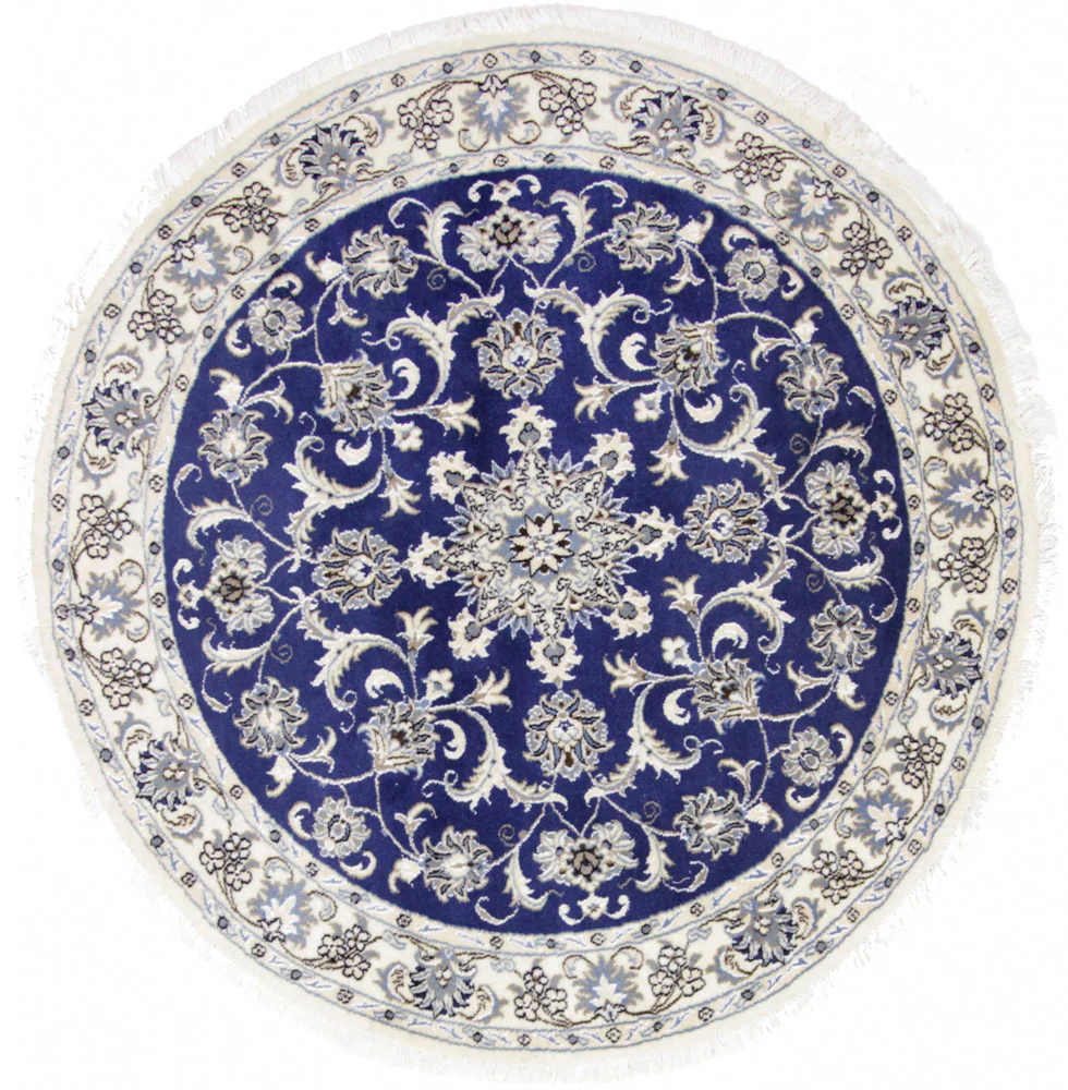 Perserteppich - Nain rund - 150 x 150 cm - blau