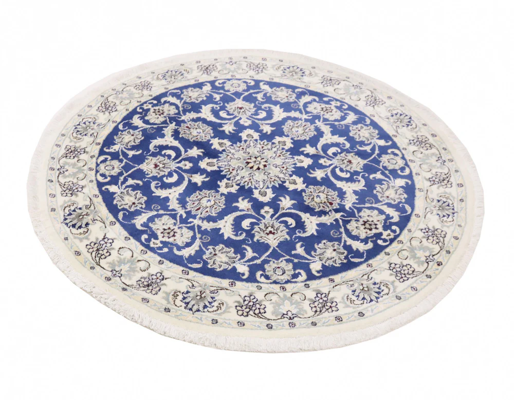 Perserteppich - Nain rund - 150 x 150 cm - blau - Image 2