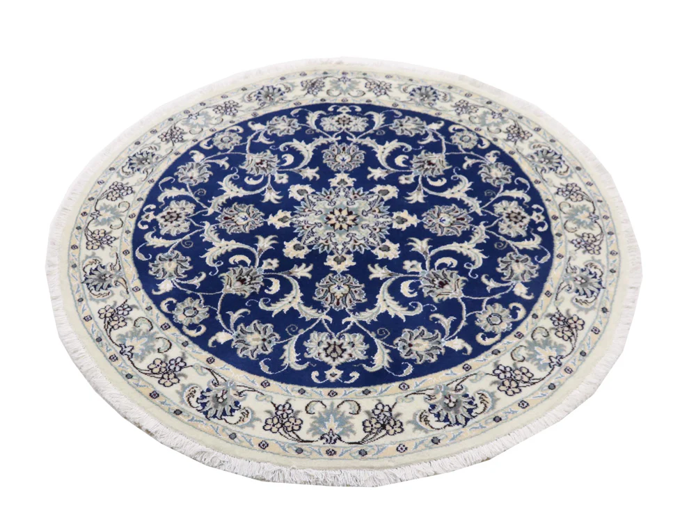 Perserteppich - Nain rund - 150 x 150 cm - blau - Image 3