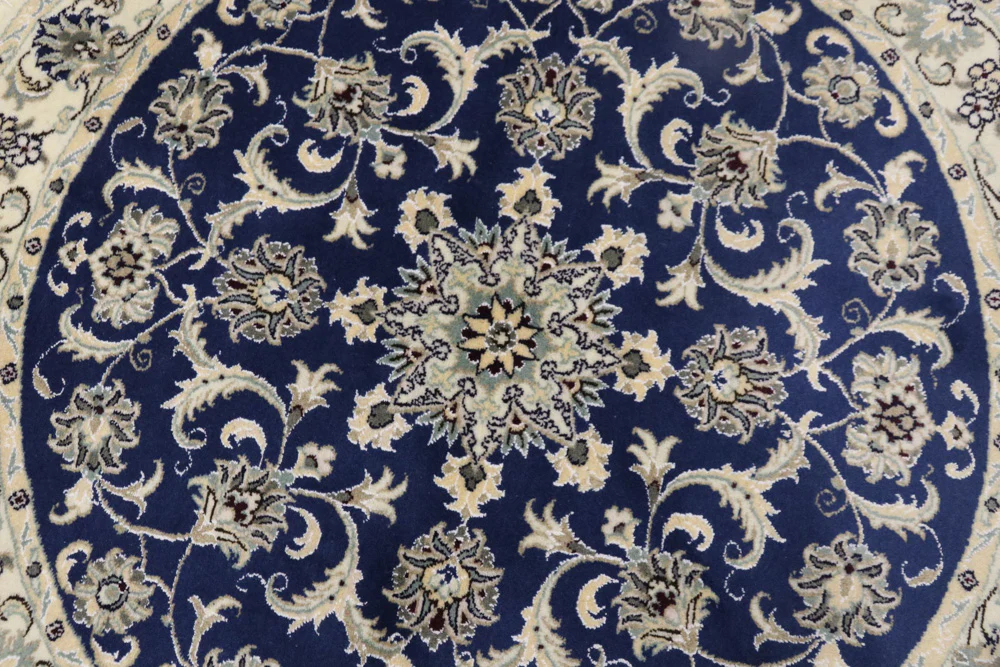 Perserteppich - Nain rund - 150 x 150 cm - blau - Image 4