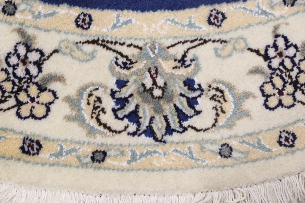 Perserteppich - Nain rund - 150 x 150 cm - blau - Image 5