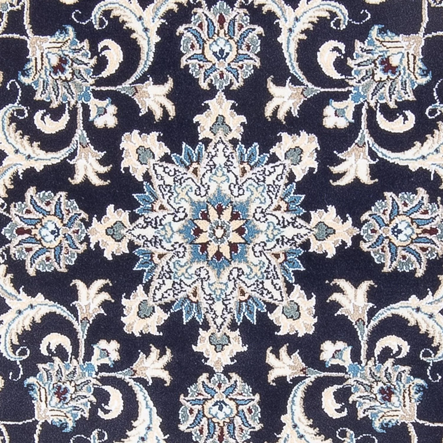 Perserteppich - Nain rund - 150 x 150 cm - dunkelblau - Image 2