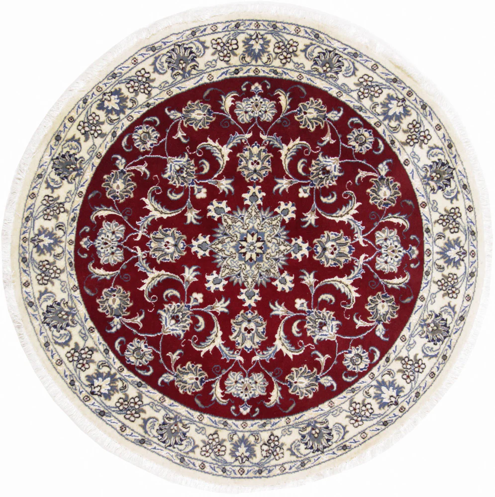 Perserteppich - Nain rund - 150 x 150 cm - rot