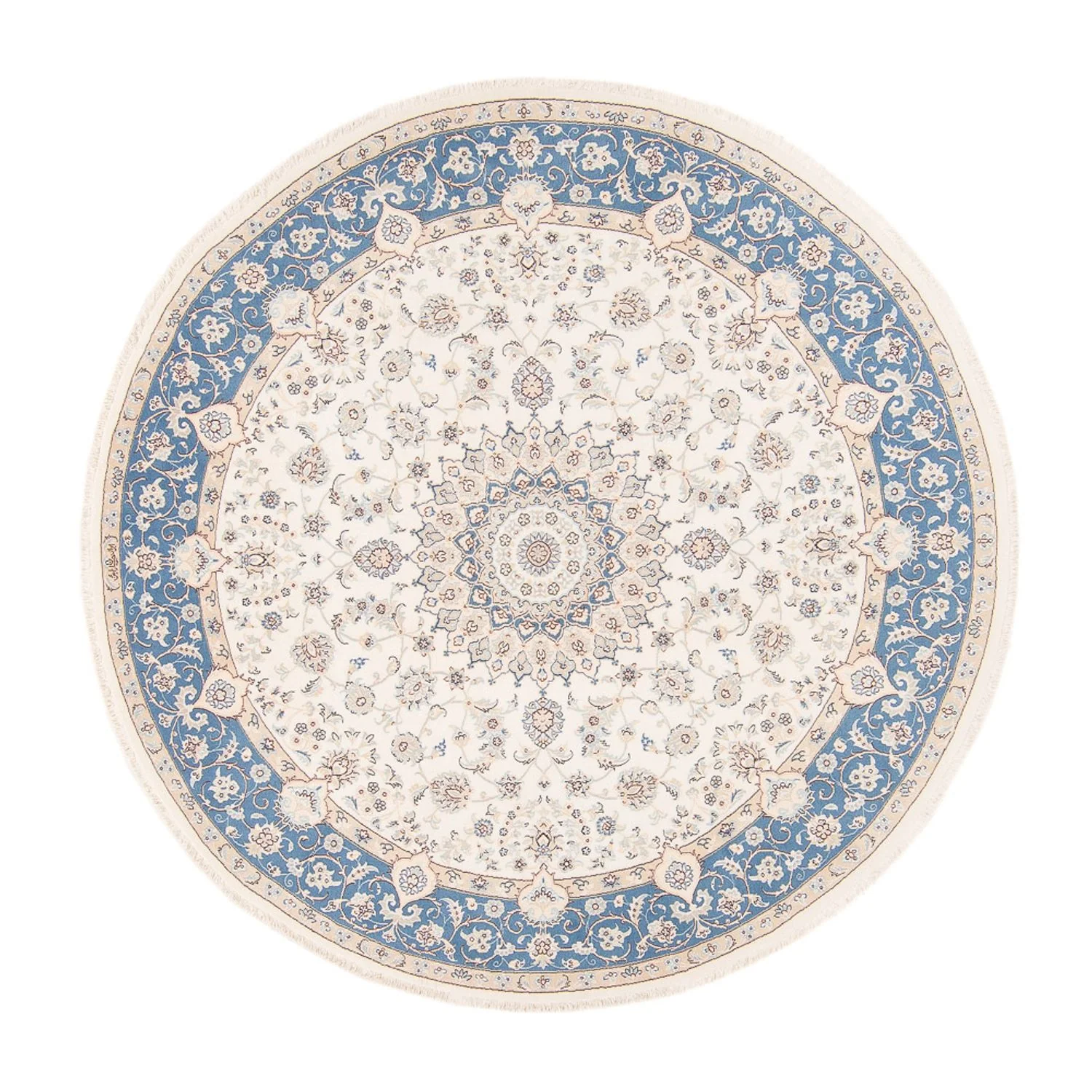 Perserteppich - Nain rund  - 200 x 200 cm - creme