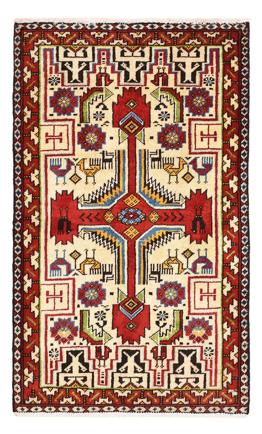 Perserteppich - Nomadic - 100 x 60 cm - mehrfarbig