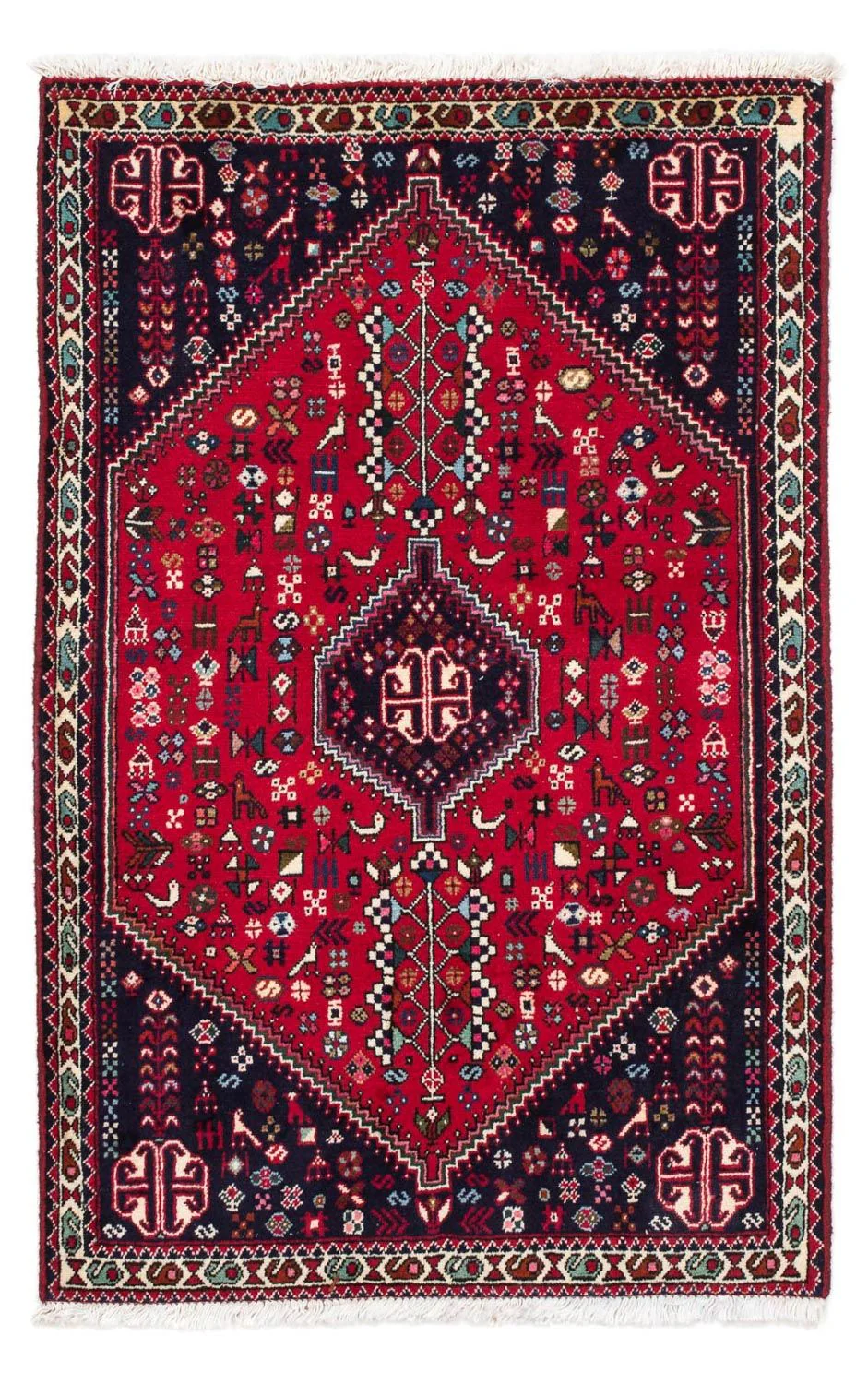 Perserteppich - Nomadic 122 x 78 cm - dunkelrot