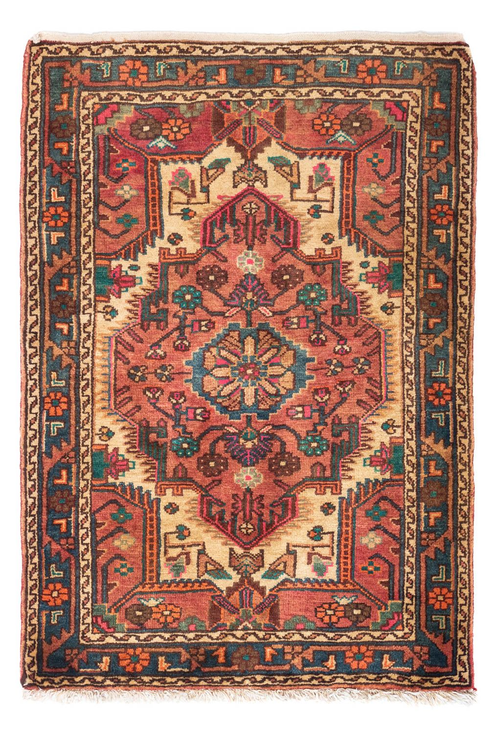 Perserteppich - Nomadic 123 x 87 cm - hellrot