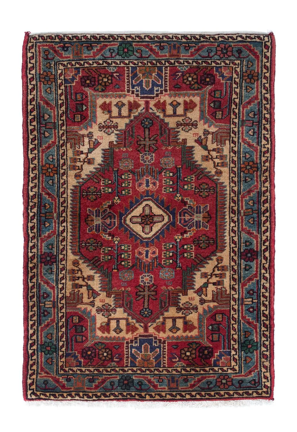 Perserteppich - Nomadic 125 x 83 cm - dunkelrot