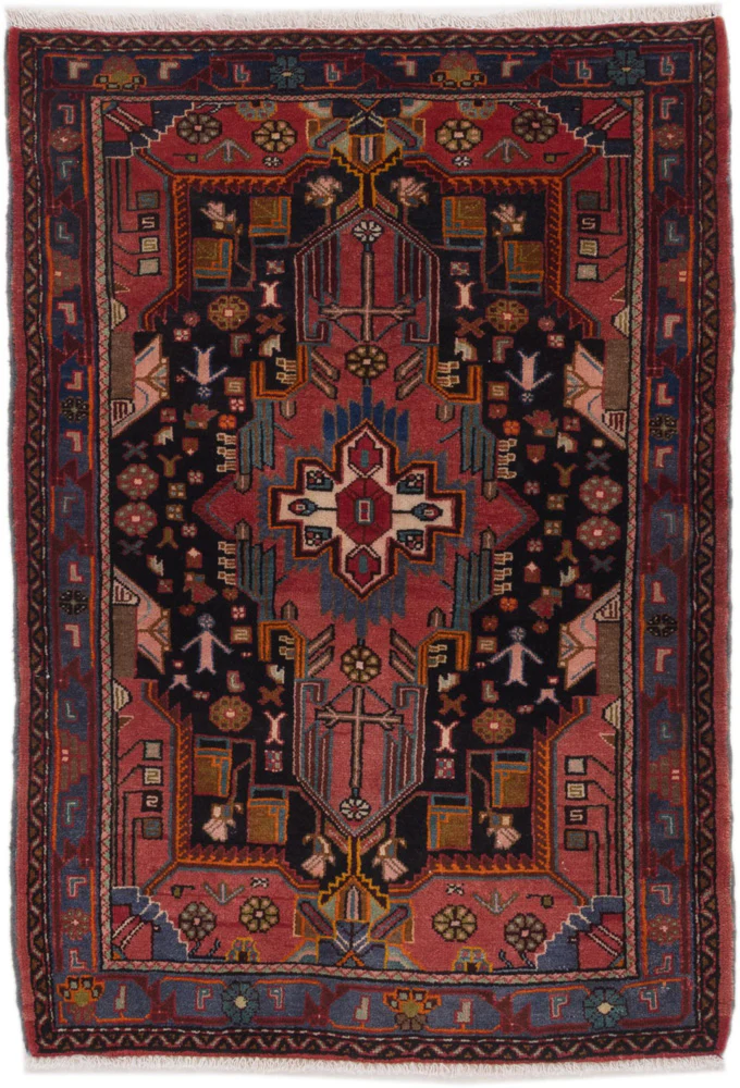 Perserteppich - Nomadic - 125 x 85 cm - dunkelrot