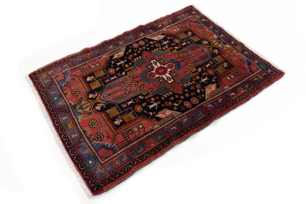Perserteppich - Nomadic - 125 x 85 cm - dunkelrot - Image 3