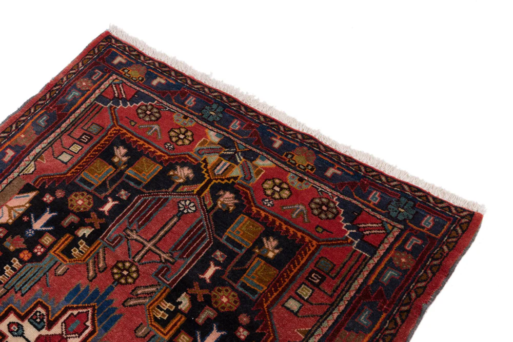 Perserteppich - Nomadic - 125 x 85 cm - dunkelrot - Image 4