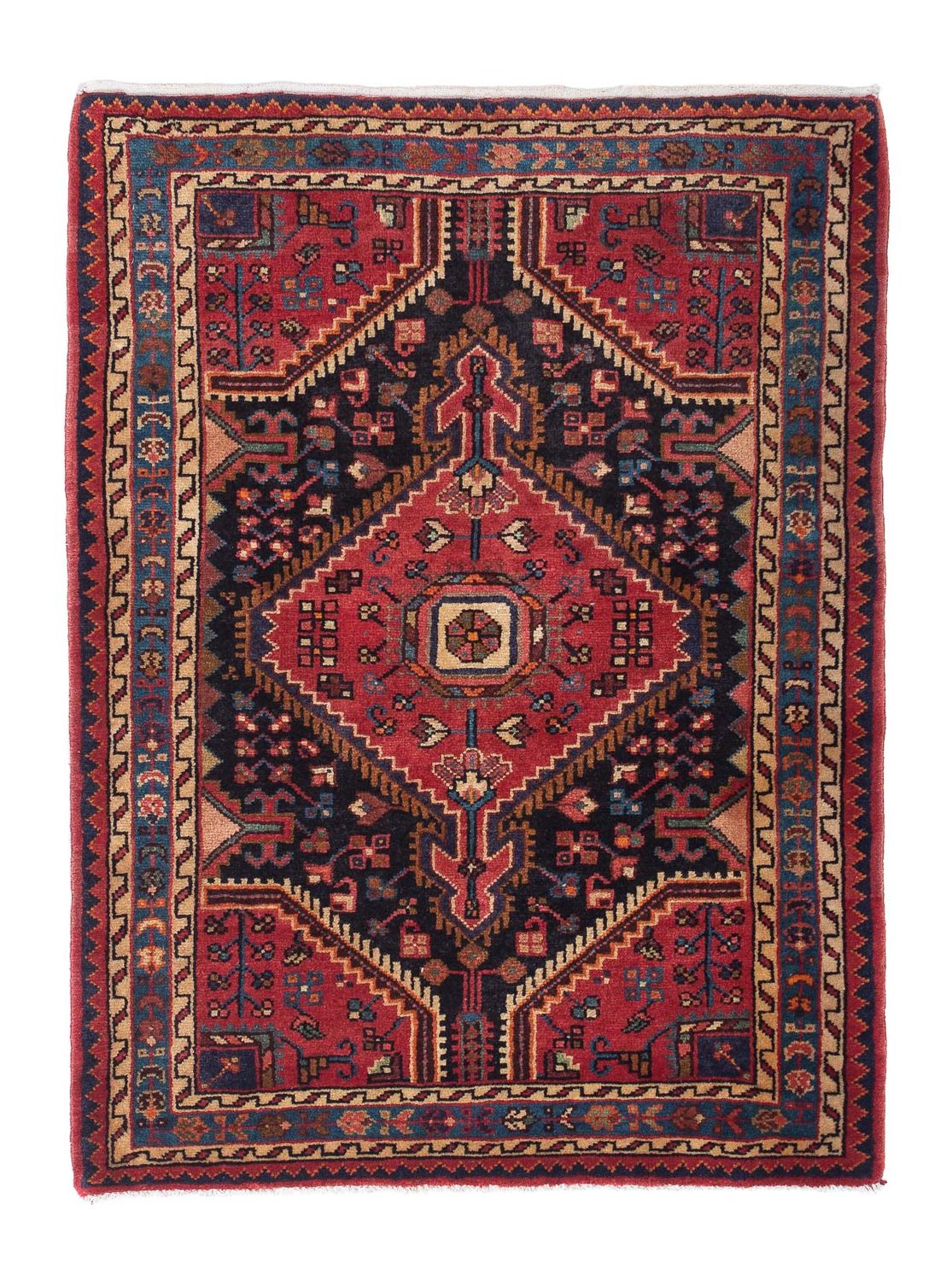 Perserteppich - Nomadic 127 x 95 cm - dunkelblau