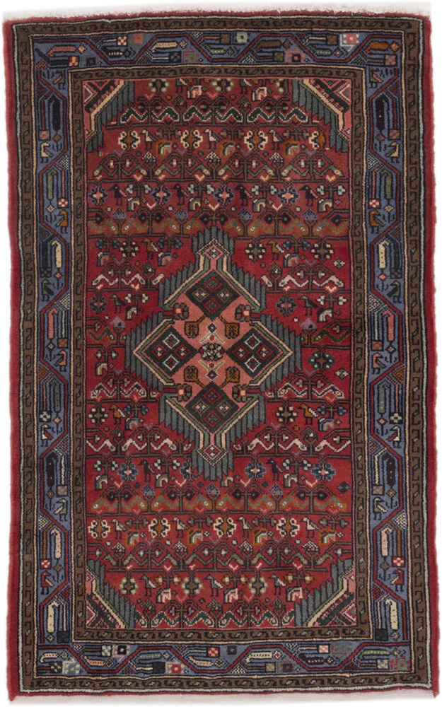 Perserteppich - Nomadic - 130 x 80 cm - dunkelrot