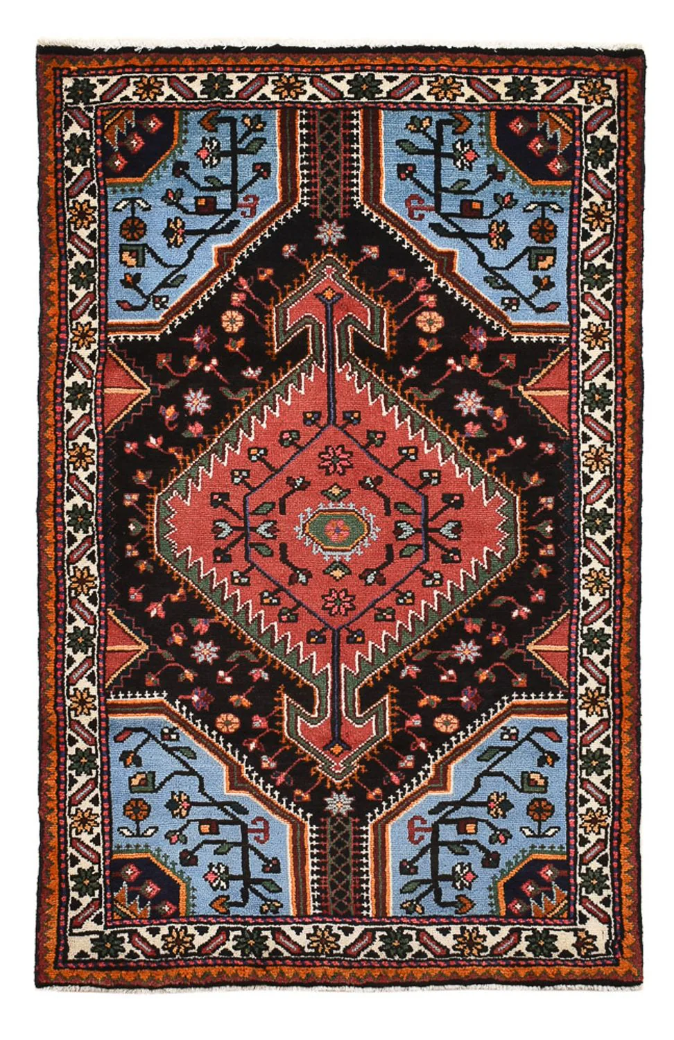 Perserteppich - Nomadic - 132 x 83 cm - mehrfarbig