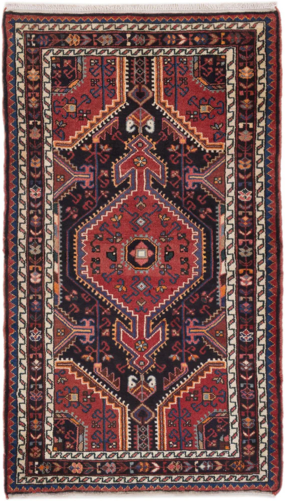 Perserteppich - Nomadic - 135 x 87 cm - dunkelrot