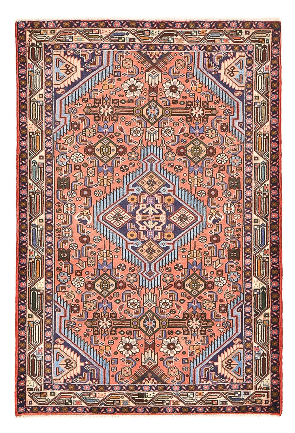 Perserteppich - Nomadic - 146 x 98 cm - hellrot