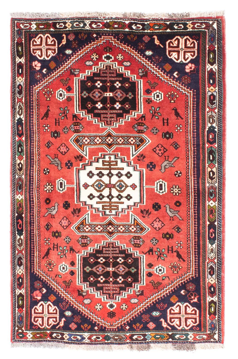 Perserteppich - Nomadic 170 x 116 cm - dunkelrot