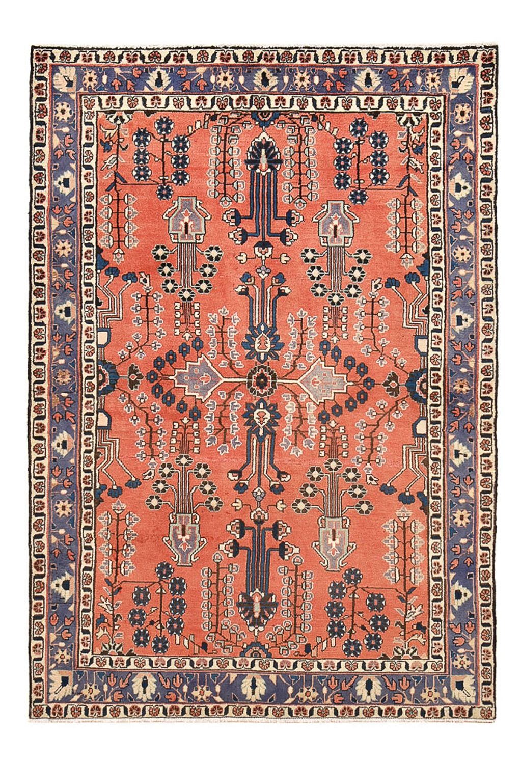 Perserteppich - Nomadic - 191 x 129 cm - hellrot