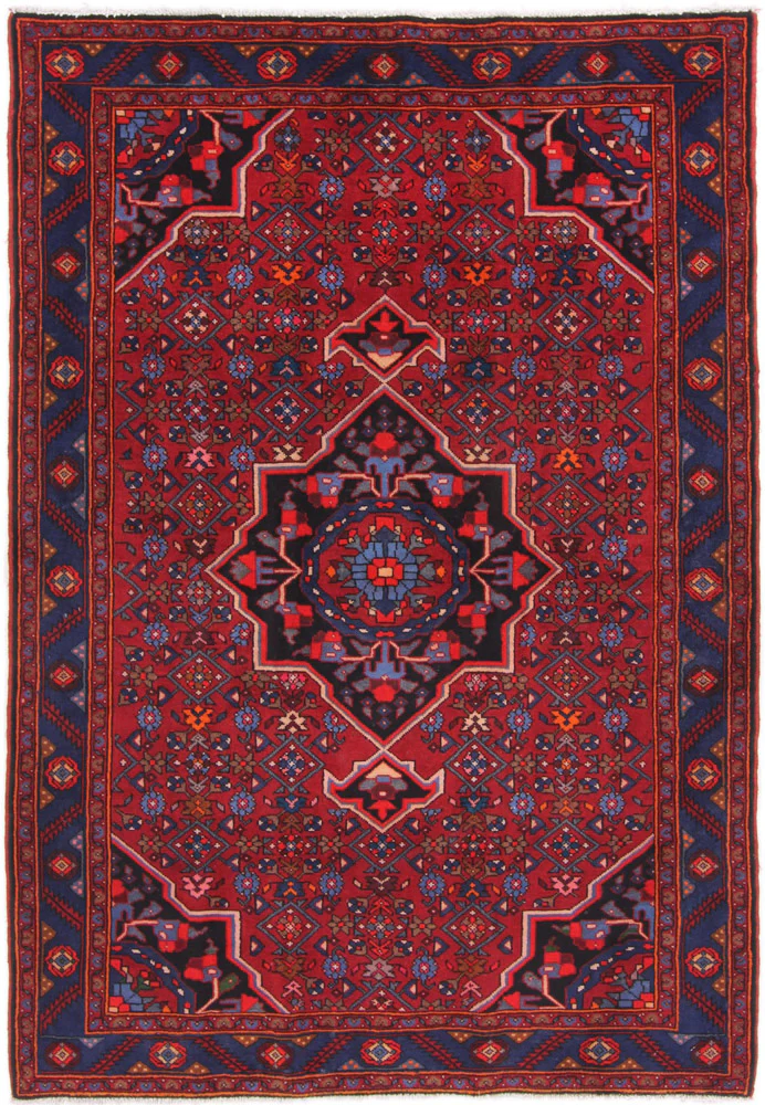 Perserteppich - Nomadic - 205 x 140 cm - dunkelrot