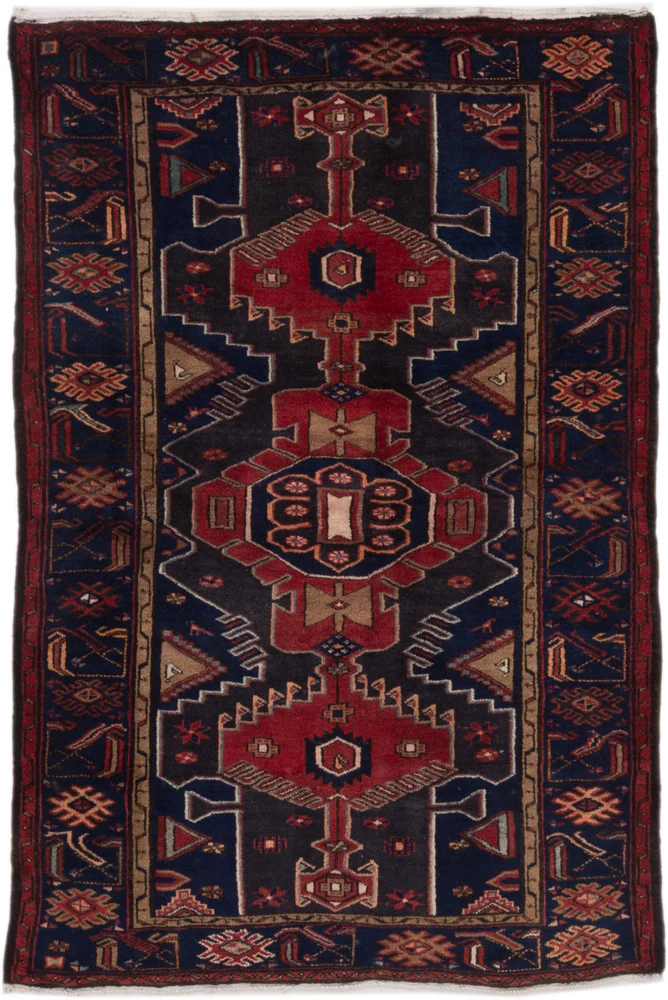 Perserteppich - Nomadic - 205 x 140 cm - dunkelrot