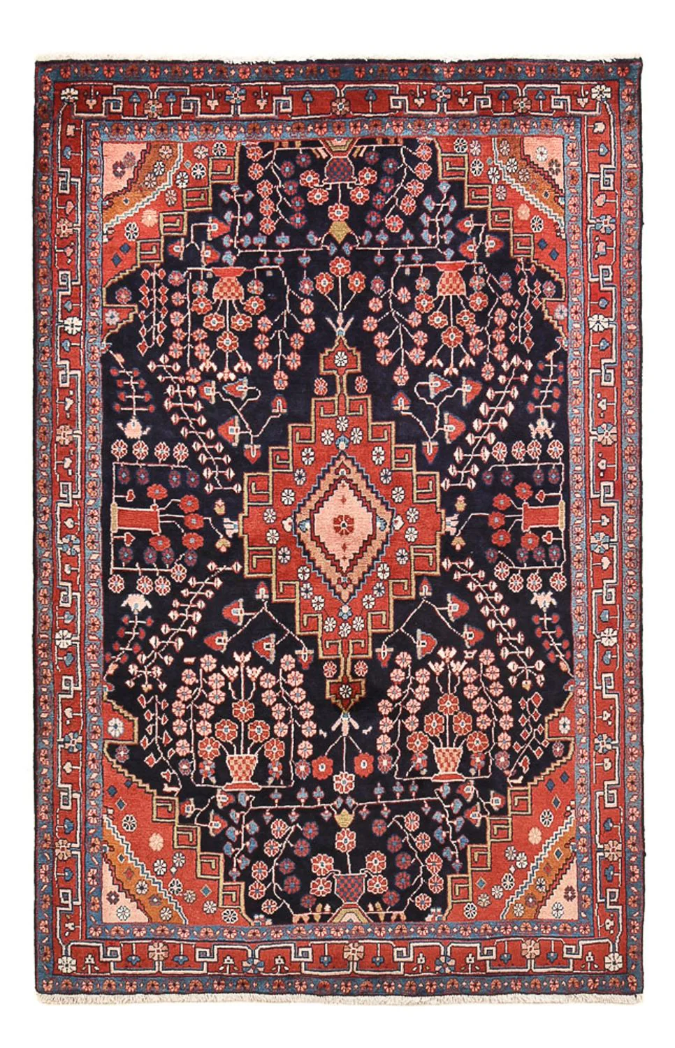 Perserteppich - Nomadic - 208 x 137 cm - dunkelblau