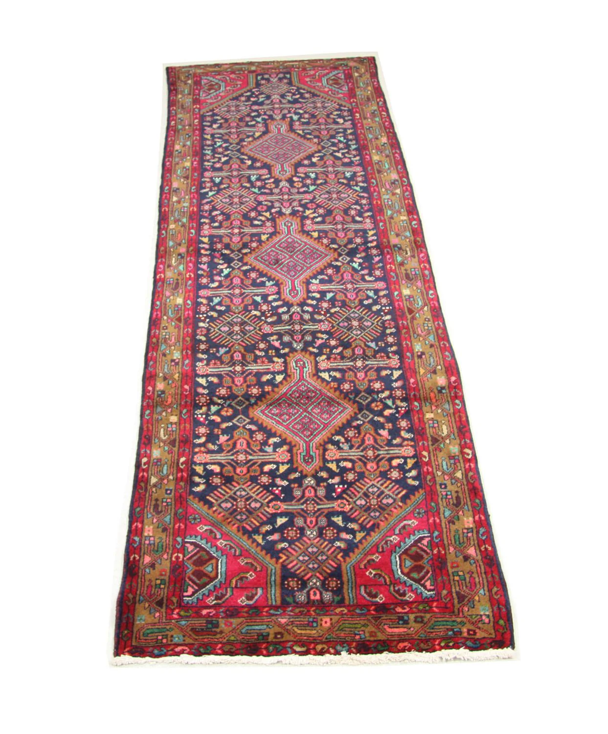 Perserteppich - Nomadic 336 x 110 cm - blau
