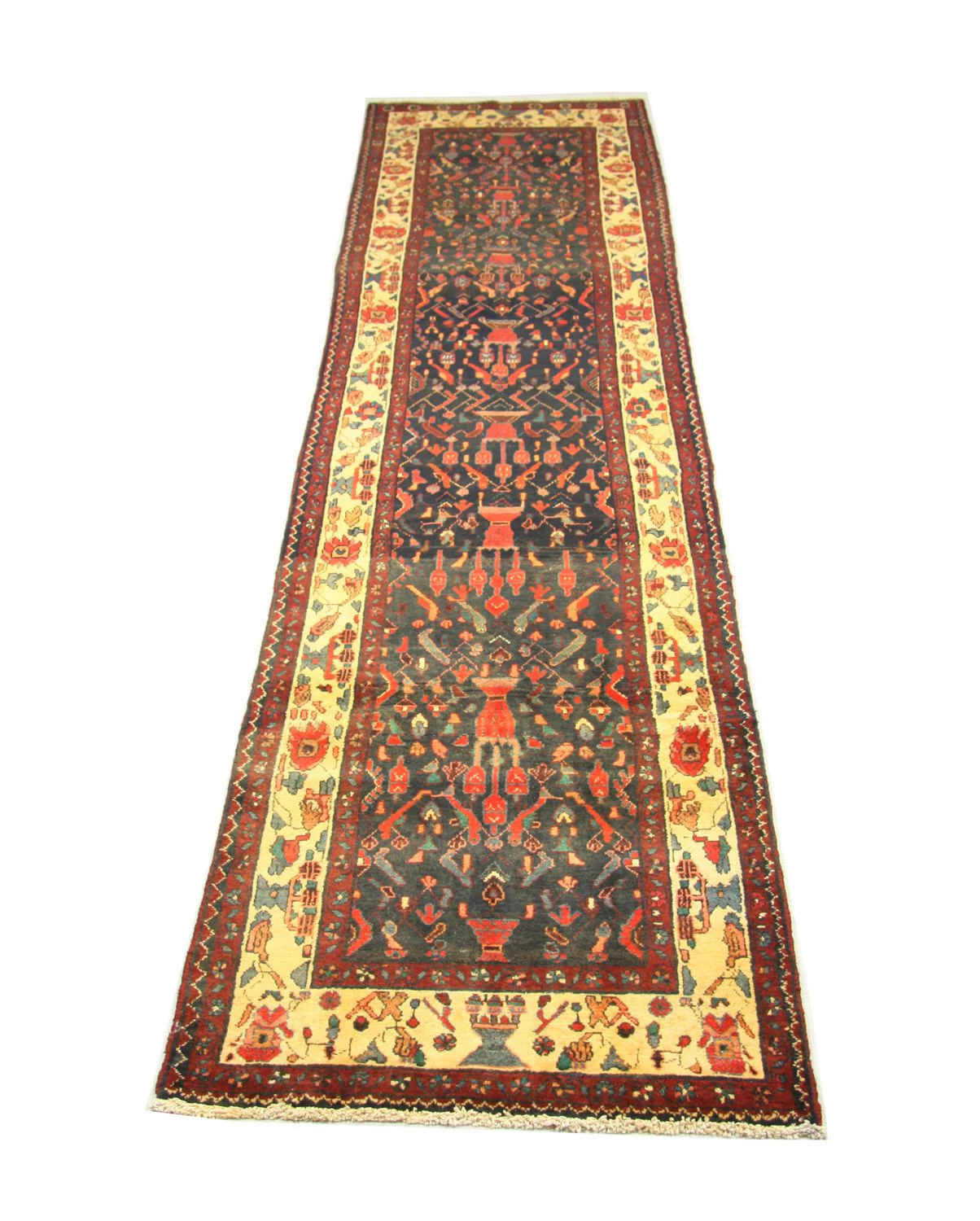 Perserteppich - Nomadic 410 x 104 cm - blau