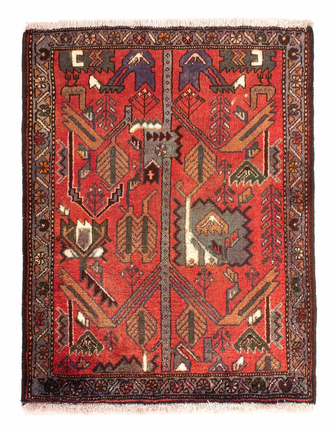 Perserteppich - Nomadic 99 x 82 cm - dunkelrot
