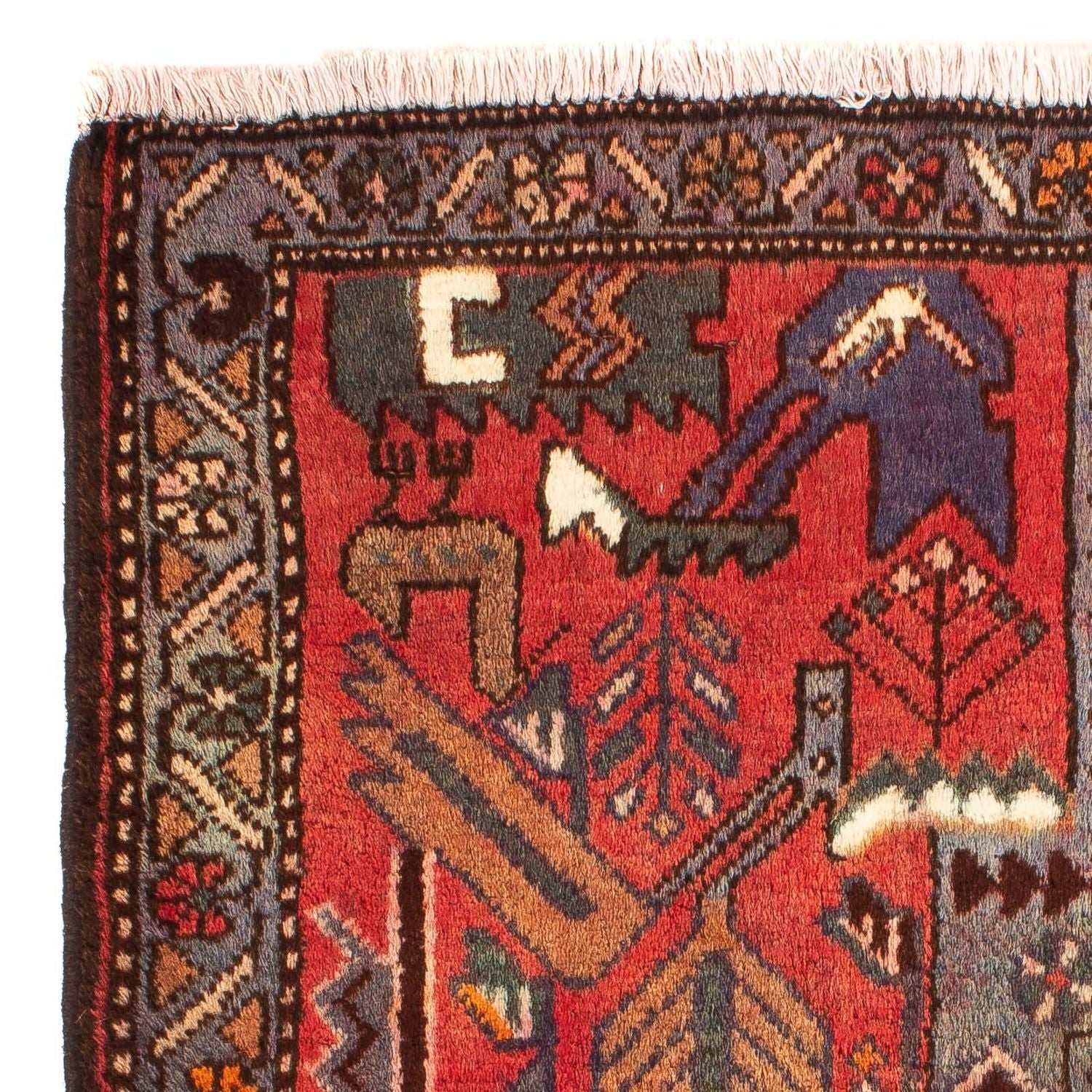 Perserteppich - Nomadic 99 x 82 cm - dunkelrot - Image 3
