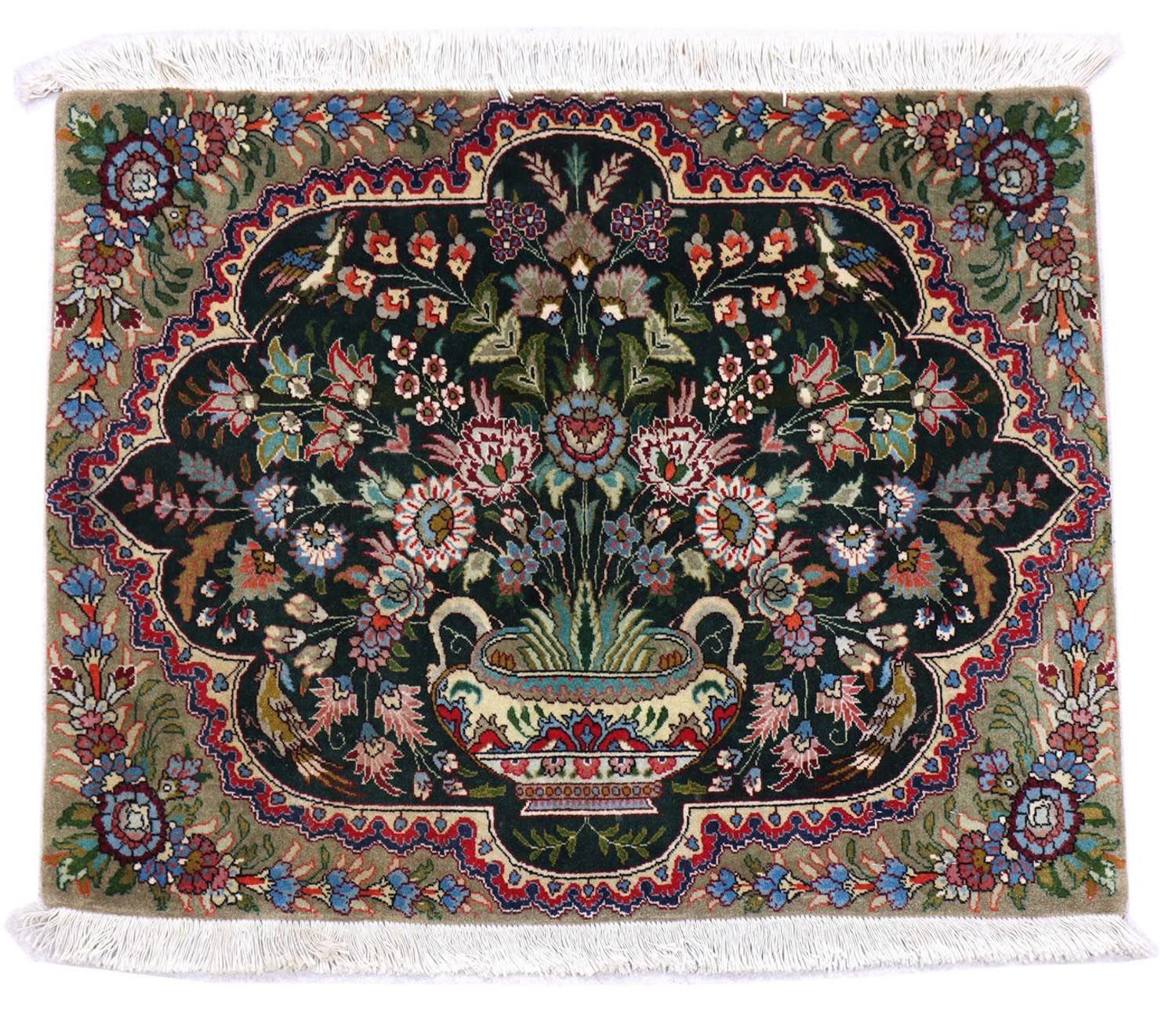 Perserteppich - Täbriz 92 x 68 cm - dunkelblau